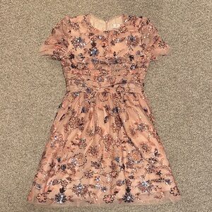 Rachel Parcell Pink Floral Sequin Dress